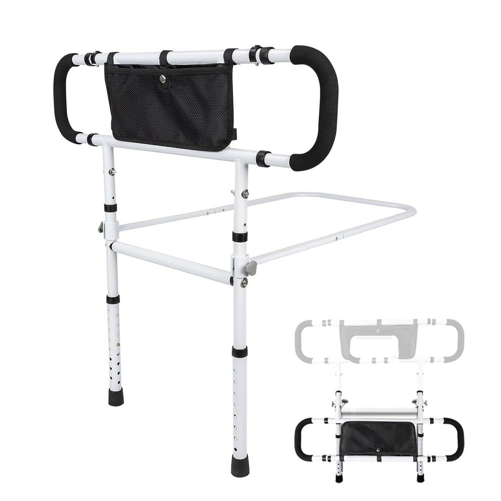 Bed Rail for Older Adults, Adjustable and Foldable Bed Assist Bar