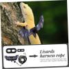 PartyKindom Reptile Pet Leash - Adjustable & Comfortable for Lizards and Hamsters - Durable & Lightweight for Outdoor - Black view 3