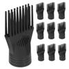 Healeved Black Plastic Hair Dryer Attachment, 10-Piece Comb Set for Curling, Easy to Use at Home or in Salons view 1