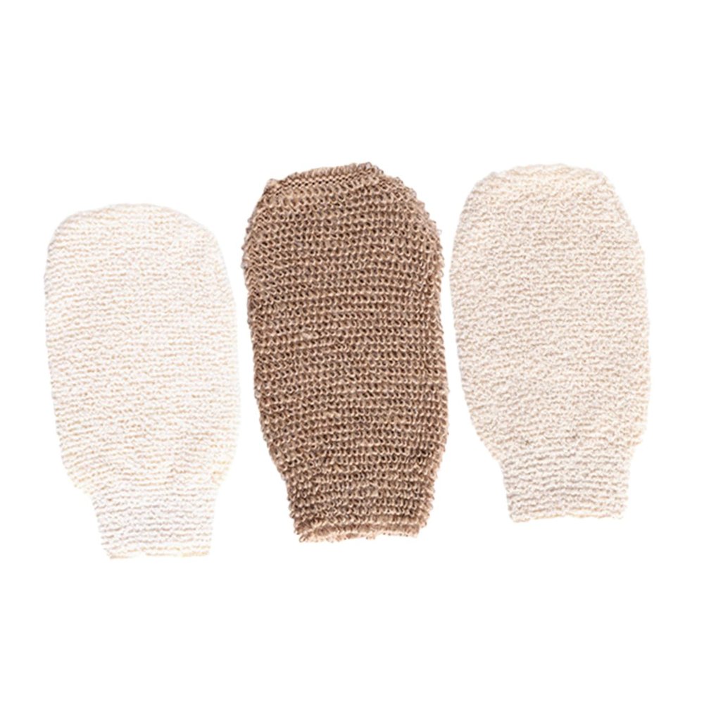 Veemoon 3-Piece Plant Fiber Exfoliating Gloves