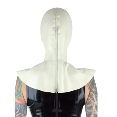 VIYOLI Latex Rubber Head Cover Masquerade Handmade Custom Non-Mask, Red, L