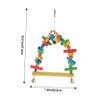 TOYANDONA Wooden Bird Stand Toy for Parakeets and Parrots view 2