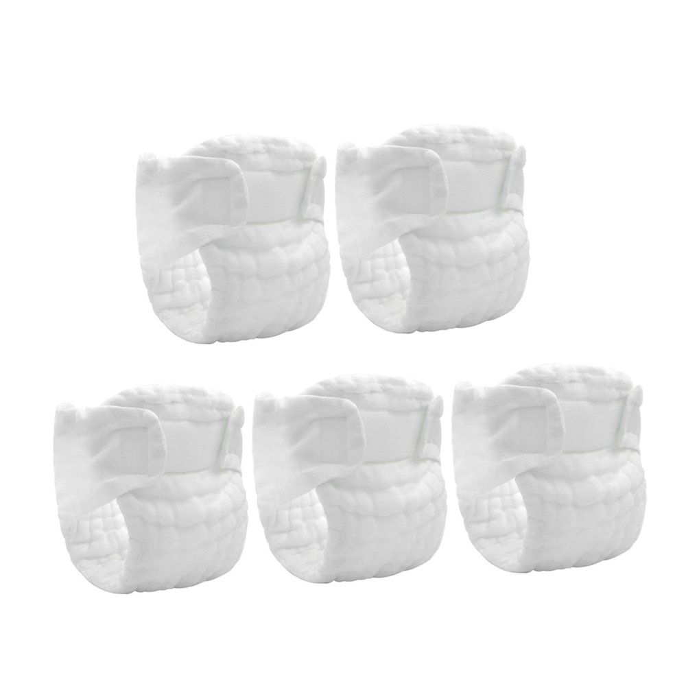 Reusable Cotton Cloth Diapers for Newborns, 5-Pack