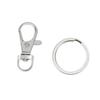 Metal Key Rings with Clasps, 60 Pieces view 2