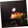IMIKEYA 10-Piece Mother's Day Cake Toppers, Red Double-Layer Paper Decor with Roses and Hearts view 3