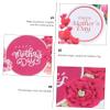 IMIKEYA 10-Piece Mother's Day Cake Toppers, Red Double-Layer Paper Decor with Roses and Hearts view 4