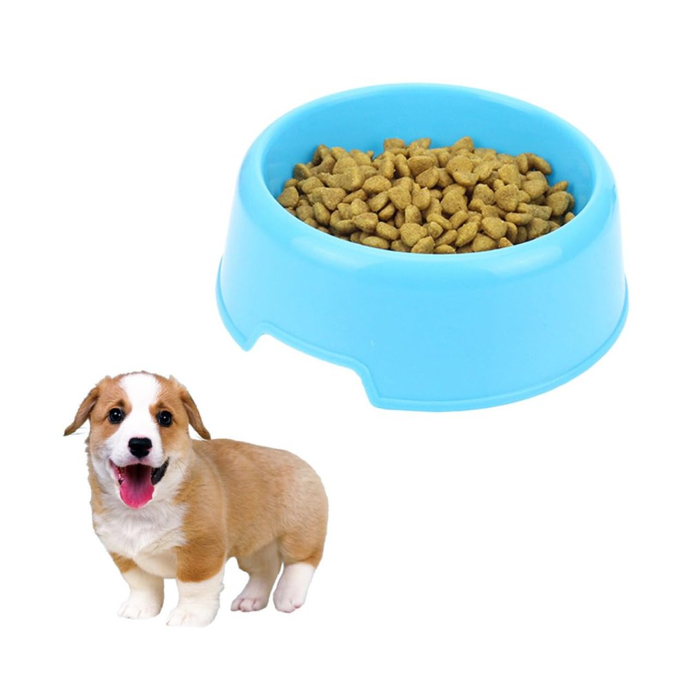 HEMOTON 2-Pack Non-Slip Plastic Pet Bowls, BPA-Free, Blue