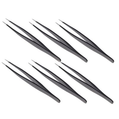 SHERCHPRY 3 Sets of Stainless Steel Eyelash Tweezers with Precise Tips