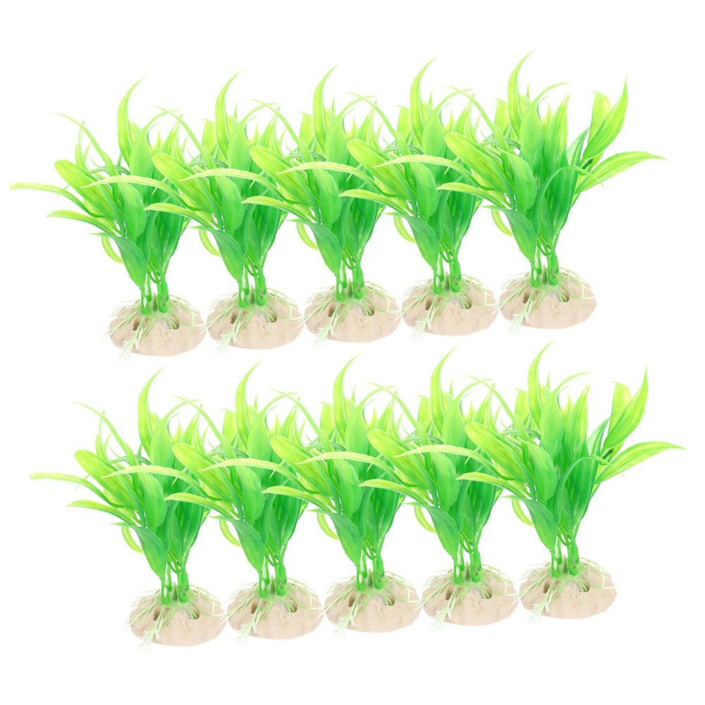 HANABASS 10-Piece Aquarium Grass Decoration Set