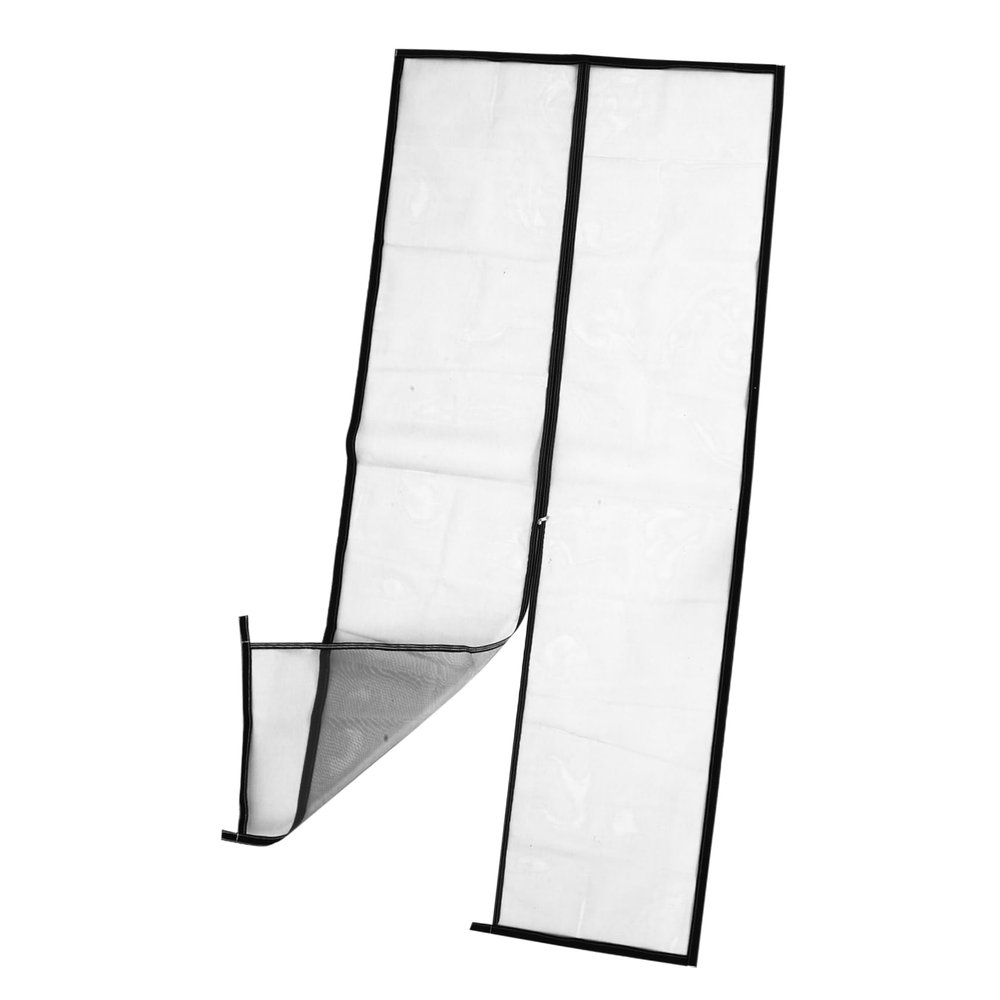 Dog Screen Door with Zipper, Heavy-Duty Mesh, Black