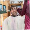 ERINGOGO High-Quality Transparent Hairdressing Cape, Durable, Breathable Plastic, White Transparent view 3