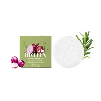 Onion Biotin Rosemary Shampoo Bar for All Hair Types, 1 Pc