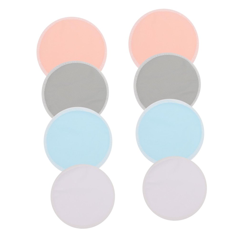 FUNOMOCYA 4 Pairs Reusable Nursing Pads, Washable Soft Breast Pads