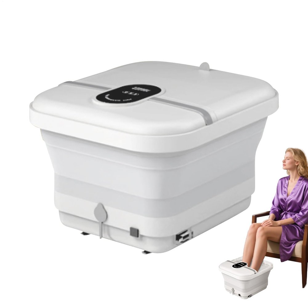 Heated Foot Bath | Foldable Warm Foot Spa with Massage Function | Versatile Electric Foot Care Aid for Women and Seniors
