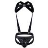 JOCKMAIL Men's Jockstrap with Adjustable Straps, Breathable Double-Strap Underwear for Sports and Clubwear, XL, 257 Black view 1