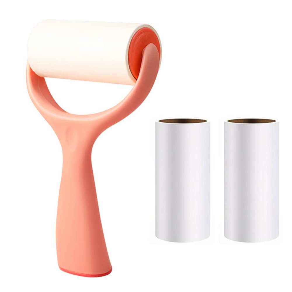 Lint Roller with Adhesive Paper, 4-Pack, Pink, for Clothing