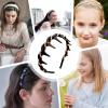 High-Crown Vintage Tooth-Design Hair Band Set view 4