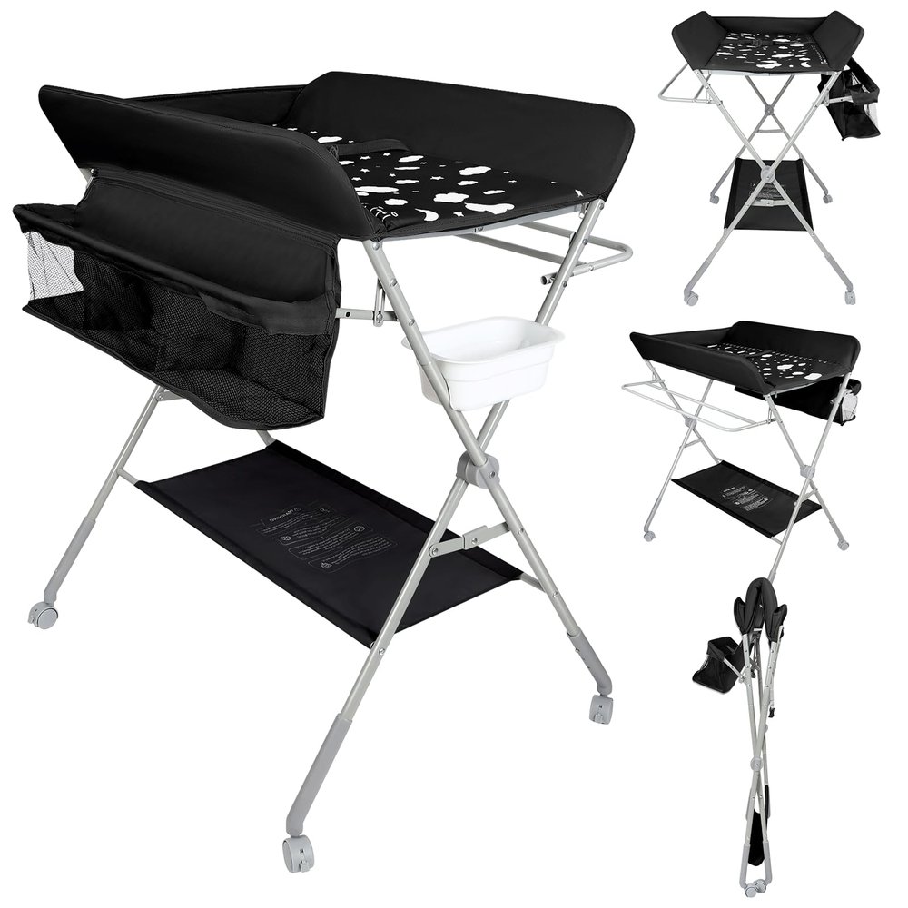 homewell Baby Changing Table, Foldable and Height-Adjustable