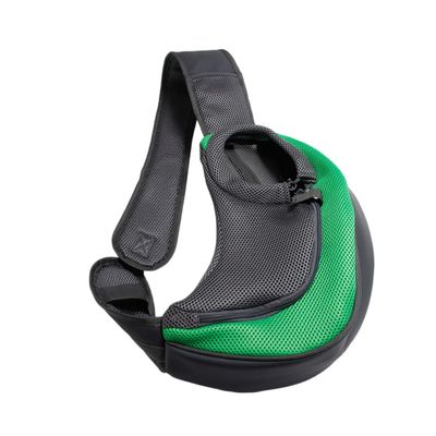 VICASKY Pet Carrier Shoulder Bag, Green Polyester, Size S, Mesh Pattern, Lightweight and Durable