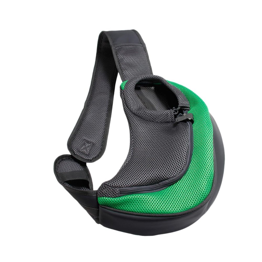 VICASKY Pet Carrier Shoulder Bag, Green Polyester, Size S, Mesh Pattern, Lightweight and Durable