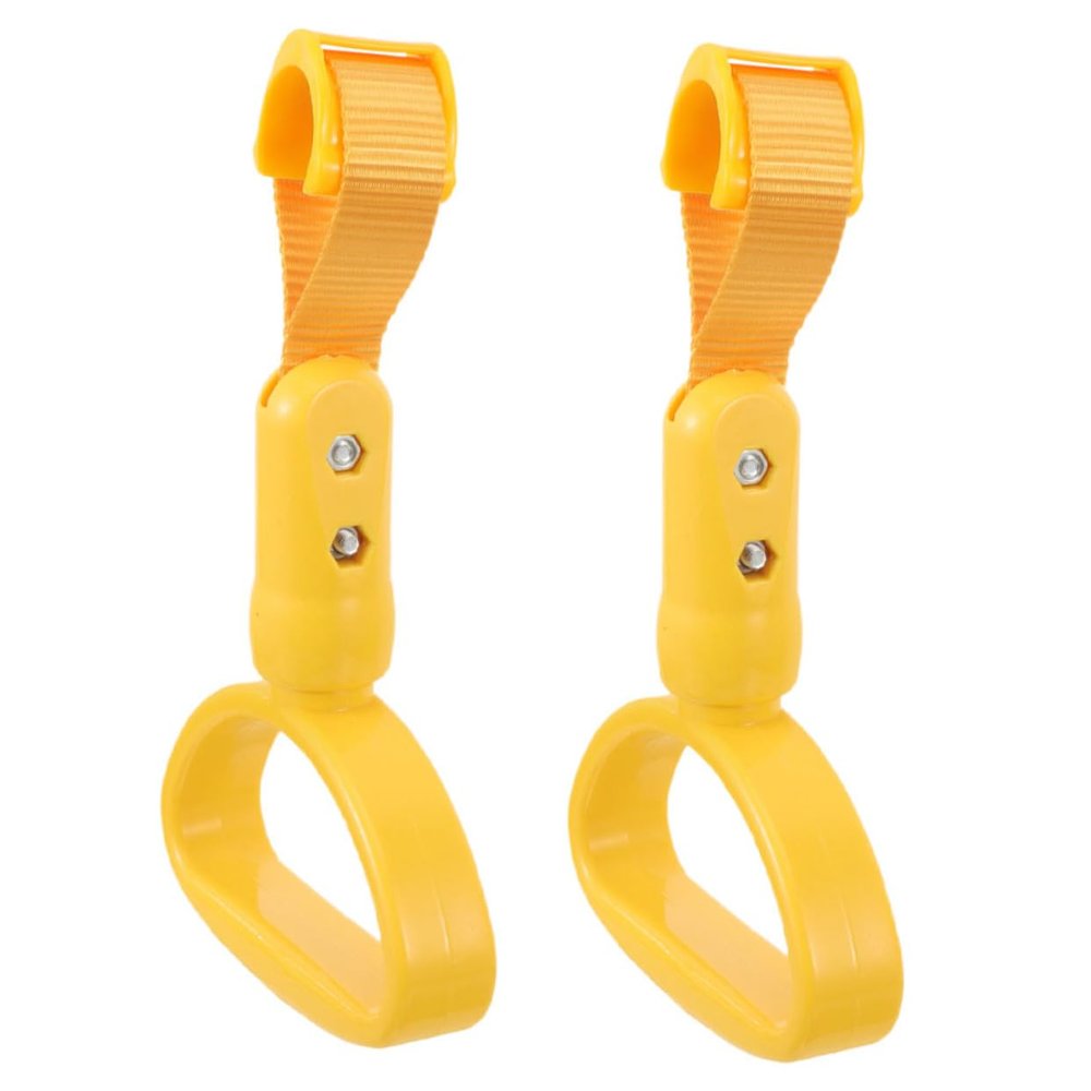 2-Piece Yellow ABS Safety Handles for Buses and Trains, for Seniors