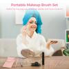 8-Piece Travel Makeup Brush Set with PU Leather Case view 2