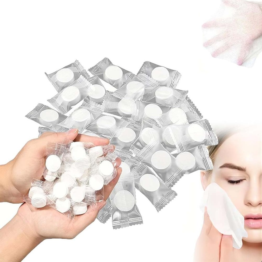 100-Count Compressed Cotton Towel Tablets