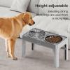 Elevated Dog Bowl Stand, 5 Adjustable Heights view 2