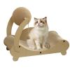 Cat Scratching Bed Armchair with Interactive Toy Ball view 1