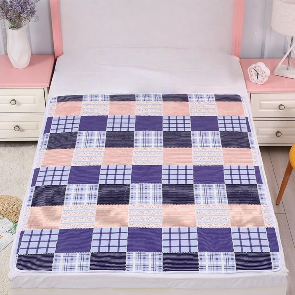 Hearda 2-Pack Washable Incontinence Pads, Waterproof Nonslip Mattress Protectors, Purple, 70 x 90 cm
