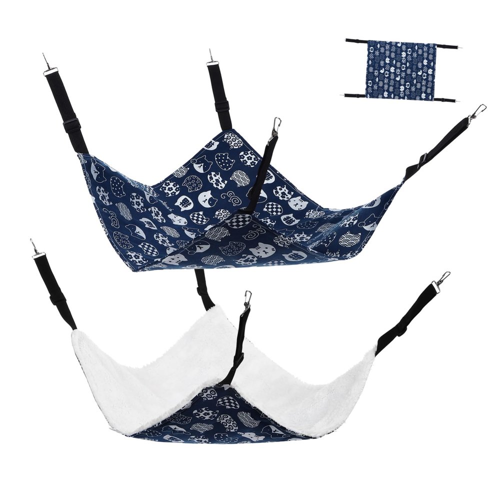 UPKOCH 2-Pack Adjustable Cat Hammocks with Hooks
