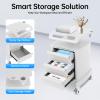 Salon Cosmetic Cart with 3 Drawers and 4 Casters, 30 kg Capacity view 3
