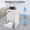 Salon Cosmetic Cart with 3 Drawers and 4 Casters, 30 kg Capacity view 4