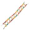 WOONEKY Natural Wood Bird Climbing Ladder Toy with Hanging Bridge and Climbing Swing for Budgies and Parrots view 1
