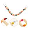 WOONEKY Natural Wood Bird Climbing Ladder Toy with Hanging Bridge and Climbing Swing for Budgies and Parrots view 4