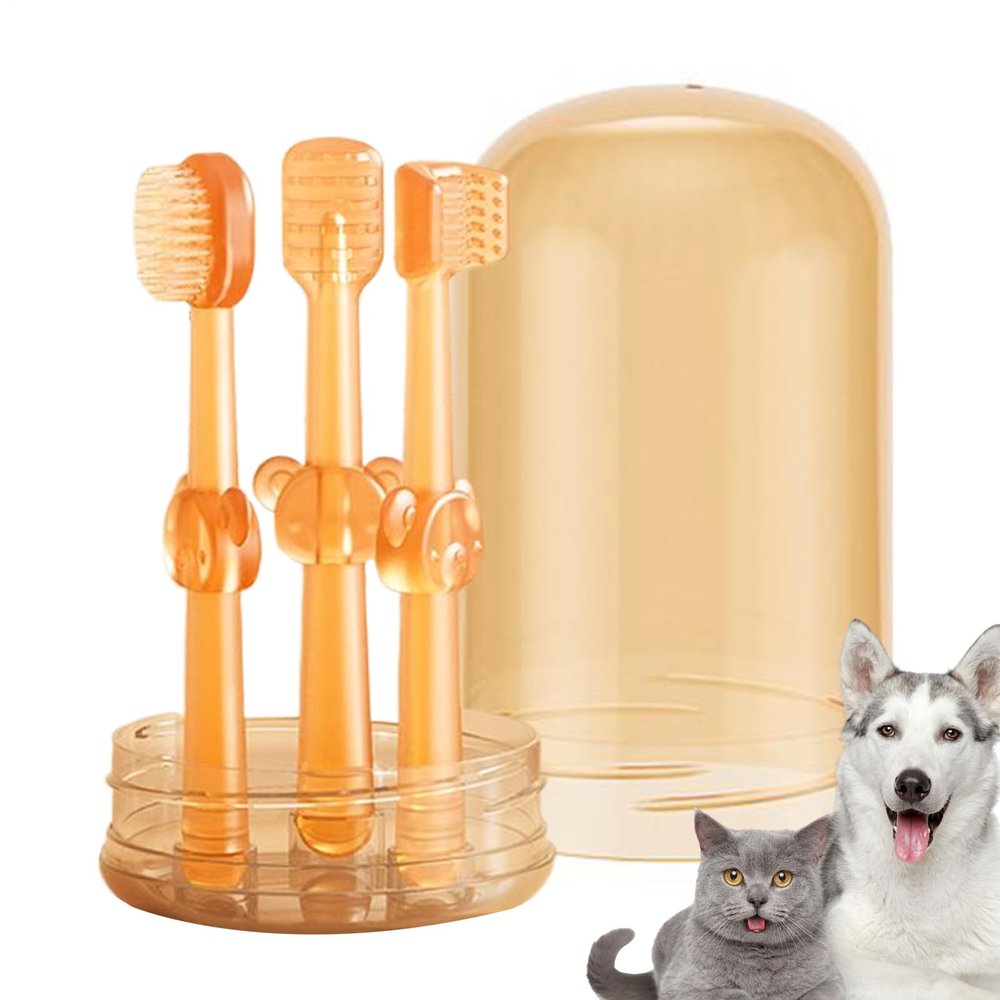 Dog Toothbrush - 3-Piece Pet Care Tool