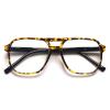PEYEOISD Large Pilot Retro Reading Glasses for Women and Men, Extra-Large Square Blue-Light-Blocking Readers with Spring Hinges view 1