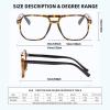 PEYEOISD Large Pilot Retro Reading Glasses for Women and Men, Extra-Large Square Blue-Light-Blocking Readers with Spring Hinges view 2