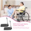 Wheelchair Footrests, 1 Pair, Height-Adjustable, with Plastic Bar view 4