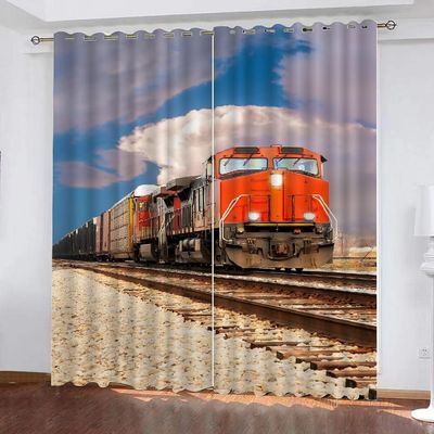 ARiXIaNg Train Blackout Curtains with Eyelets, 2-Pack, 140 x 160 cm