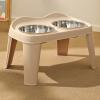 Elevated Leakproof Double Dog Bowl, Foldable and Non-Slip view 2