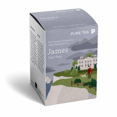 Pure Tea James Earl Grey Tea Bags – Premium Black Tea with Bergamot