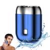 Portable Mini Electric Shaver for Men, IPX7 Waterproof, 2-Speed, Blue view 1