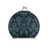 siphylline William Morris Cosmetic Mirror, Double-Sided, 2x Magnification, Travel Makeup Mirror, Turquoise Paisley view 1