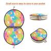siphylline Double-Sided Magnifying Mirror, 2x Magnification, Travel Mirror, Colorful Flowers view 3