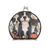 siphylline Staffordshire Bull Terrier Double-Sided Travel Mirror, Beige, 2x Magnification view 1