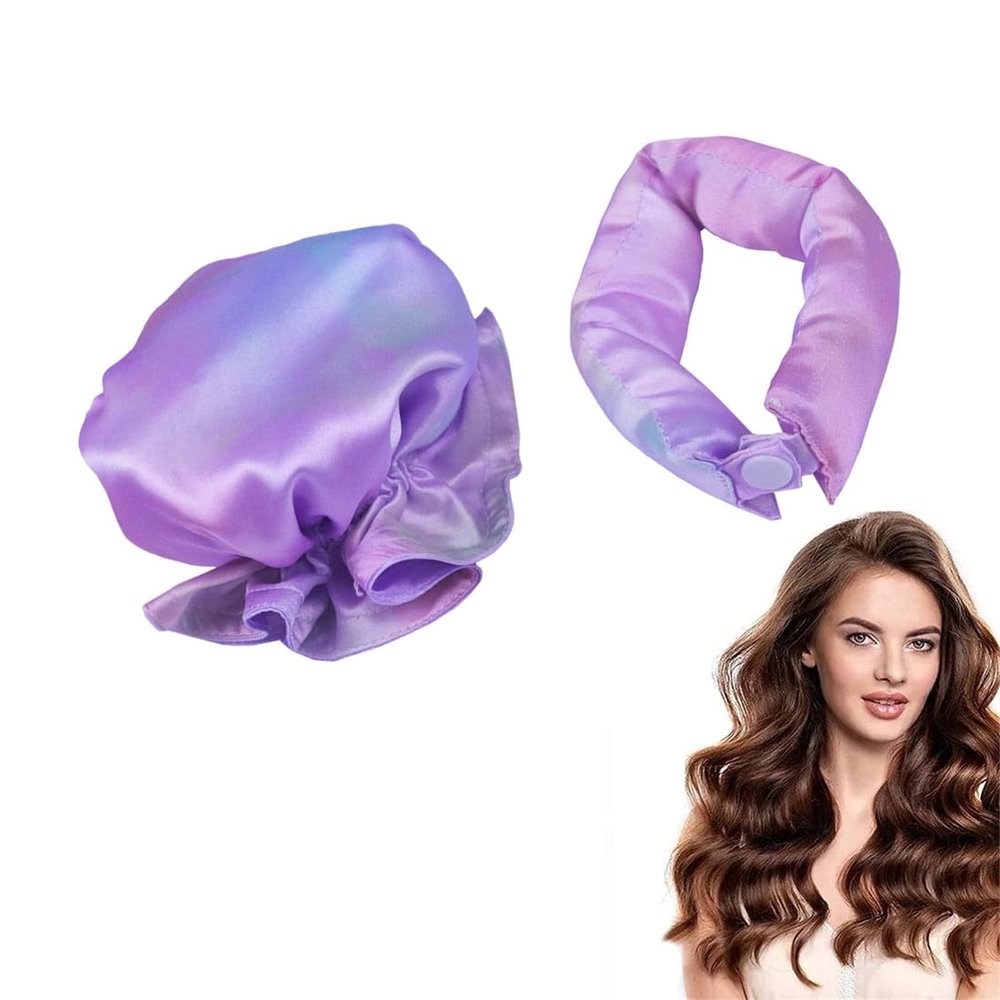 Women's Heatless Satin Curlers Set for Gentle Overnight Curls