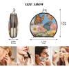 siphylline Double-Sided Compact Makeup Mirror, 2x Magnification, White/Pink Daisy view 2