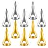 Hemobllo Metal Hair Braiding Rings, 10 Pieces, 5 Silver and 5 Gold view 1