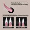 NOVO OVO XXL Curved Stiletto Almond Press-On Nail Tips, Berry Pink, Full Coverage, 144 Pieces view 3